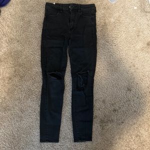 Black ripped American Eagle jeans
